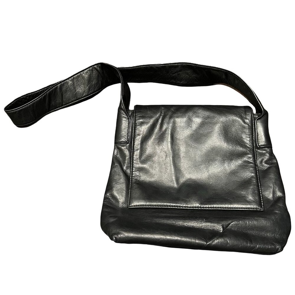 Valerie Stevens Black Leather Bag